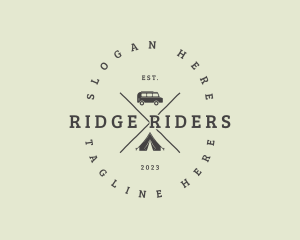 Retro Camping Van logo design