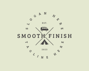 Retro Camping Van logo design