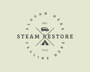 Retro Camping Van logo design