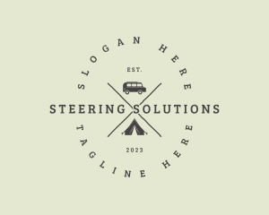 Retro Camping Van logo design