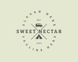 Retro Camping Van logo design