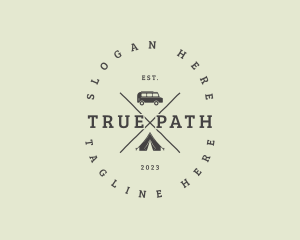 Retro Camping Van logo design