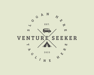 Retro Camping Van logo design