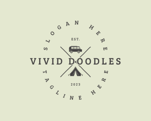 Retro Camping Van logo design