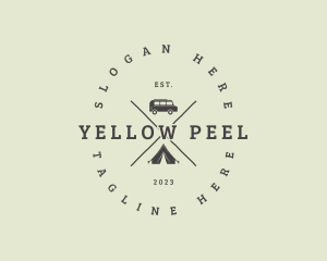 Retro Camping Van logo design