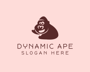 Smiling Gorilla Ape  logo