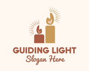 Worship Votive Candle logo design