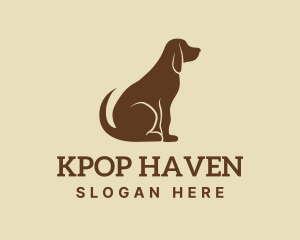 Brown Hound Dog Logo