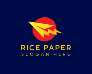 Paper Plane Bolt logo design