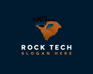 South Carolina Rock Night Sky logo design