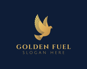 Golden Dove Bird logo design