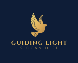 Golden Dove Bird logo design