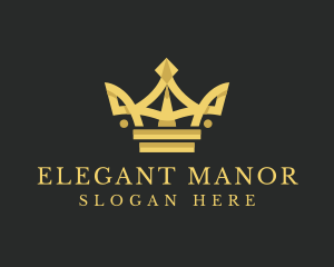 Elegant Gold Crown  logo design