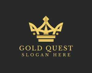 Elegant Gold Crown  logo design