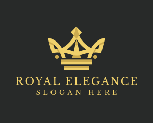 Elegant Gold Crown  logo design