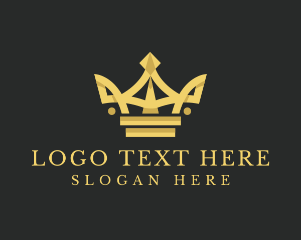 Elegant Gold Crown  logo