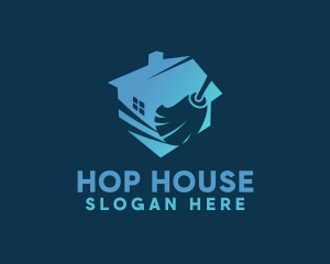 Mop Cleaner House logo design