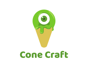 Eyeball Cone Monster logo design