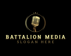 Microphone Media Podcast logo design