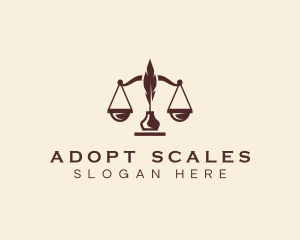 Quill Ink Scale Law Firm logo design