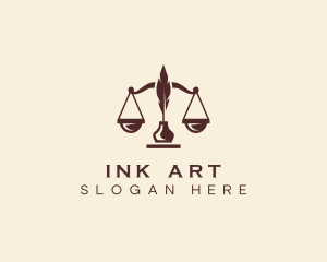 Quill Ink Scale Law Firm logo design