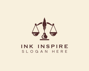 Quill Ink Scale Law Firm logo design