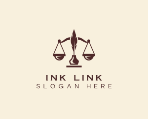 Quill Ink Scale Law Firm logo design