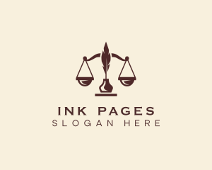 Quill Ink Scale Law Firm logo design