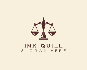 Quill Ink Scale Law Firm logo design