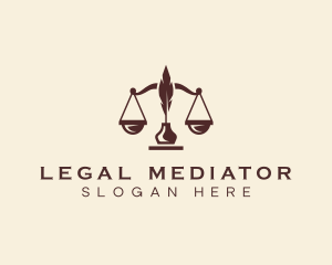 Quill Ink Scale Law Firm logo design