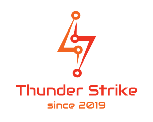 Red Thunder Circuit logo design