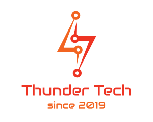 Red Thunder Circuit logo design