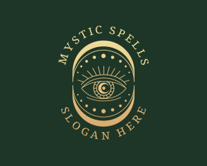 Eye Moon Crescent Astrology logo design