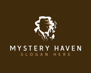 Mysterious Mafia Man logo design