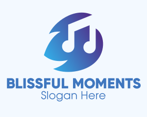 Blue Musical Note Logo