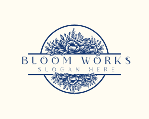 Floral Bouquet Floristry logo design