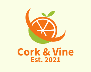 Fresh Orange Fruit  logo design