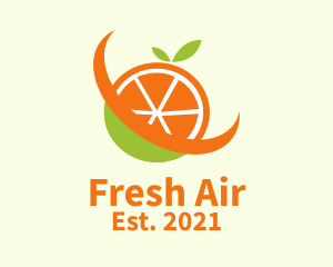 Fresh Orange Fruit  logo design