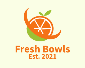 Fresh Orange Fruit  logo design