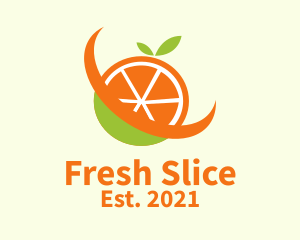 Fresh Orange Fruit  logo design