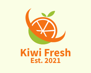 Fresh Orange Fruit  logo design