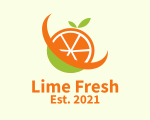 Fresh Orange Fruit  logo design