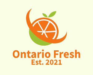 Fresh Orange Fruit  logo design