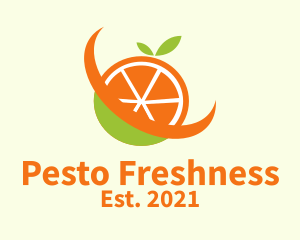 Fresh Orange Fruit  logo design