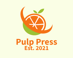 Fresh Orange Fruit  logo design