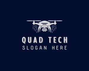 Quadrotor Drone Camera logo design