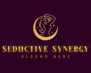 Erotic Woman Moon logo design