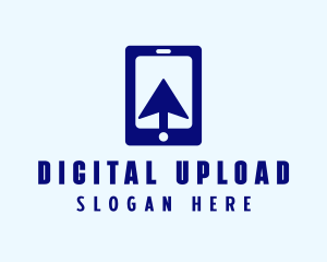 Upload Mobile Phone logo design