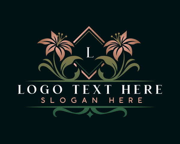 Botanical Florist Leaf logo