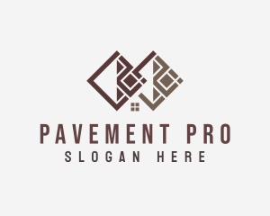 House Flooring Tiles Construction logo design